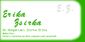 erika zsirka business card